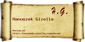 Hanuszek Gizella névjegykártya