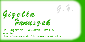 gizella hanuszek business card